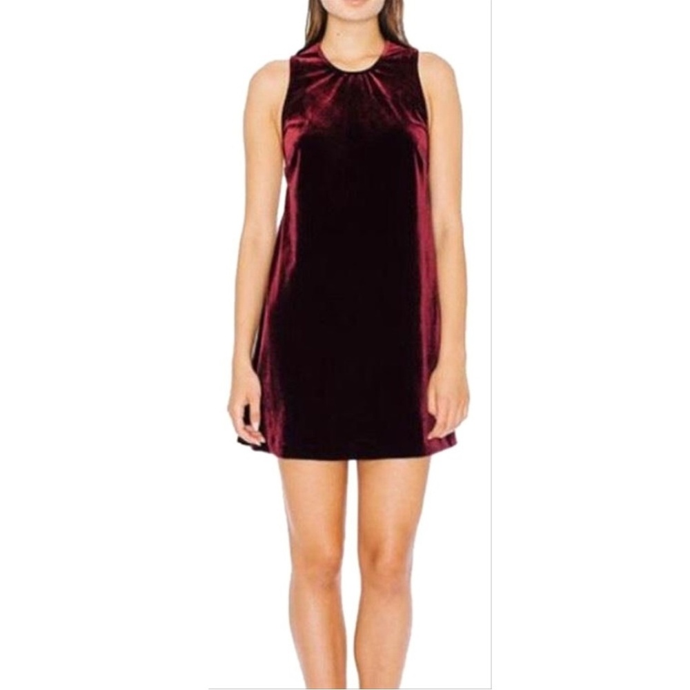 American Apparel Burgandy Dakota Stretch Velvet Sw